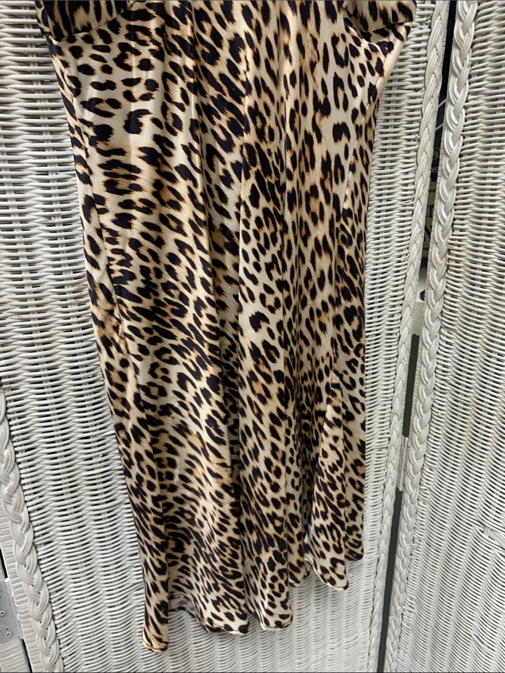 Leopard Print 100 percent silk Mini Dress in Beige/Black - Picture 6 of 6